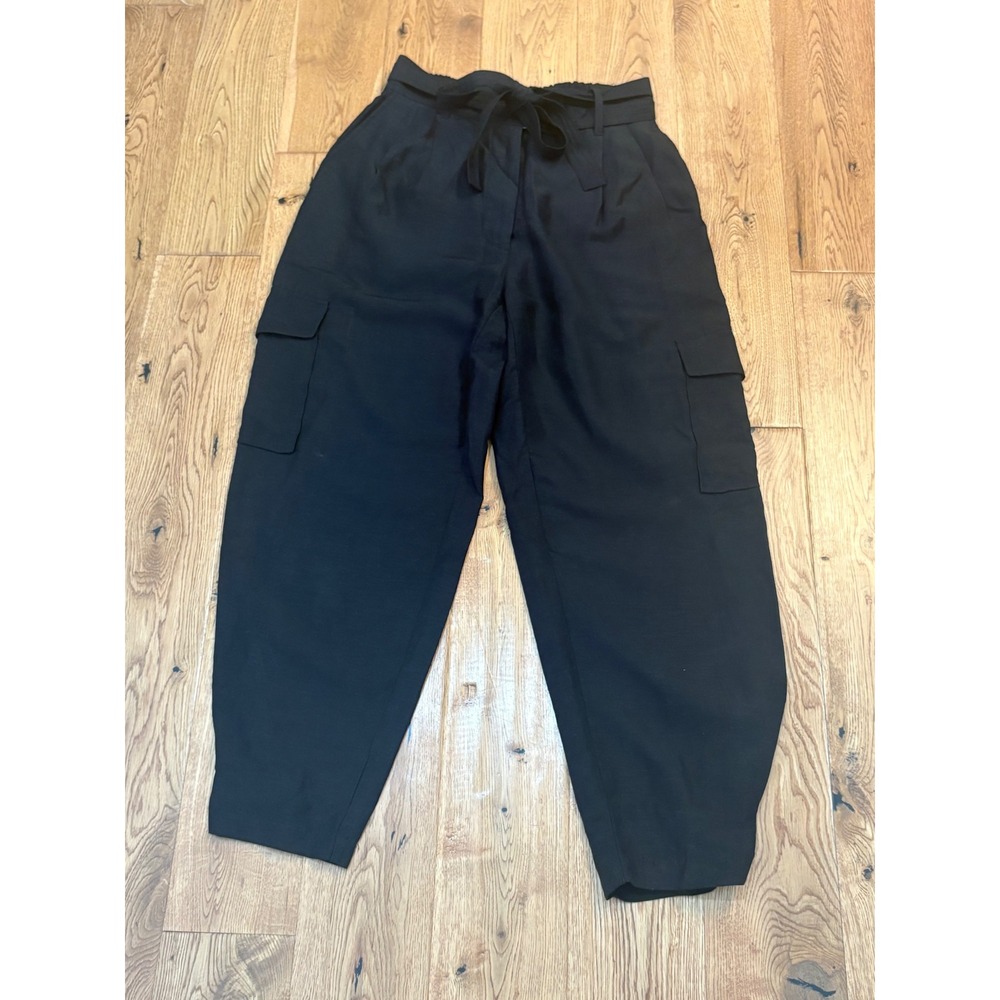 Wilfred Black Cargo Tie-Waist Trousers